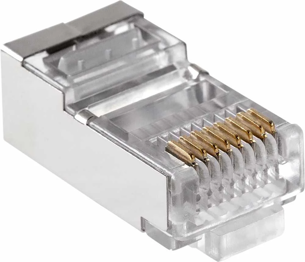 Wtyk Telefono kištukas. RJ45 8P 8C (laidas) per CAT.5E, ekranuotas