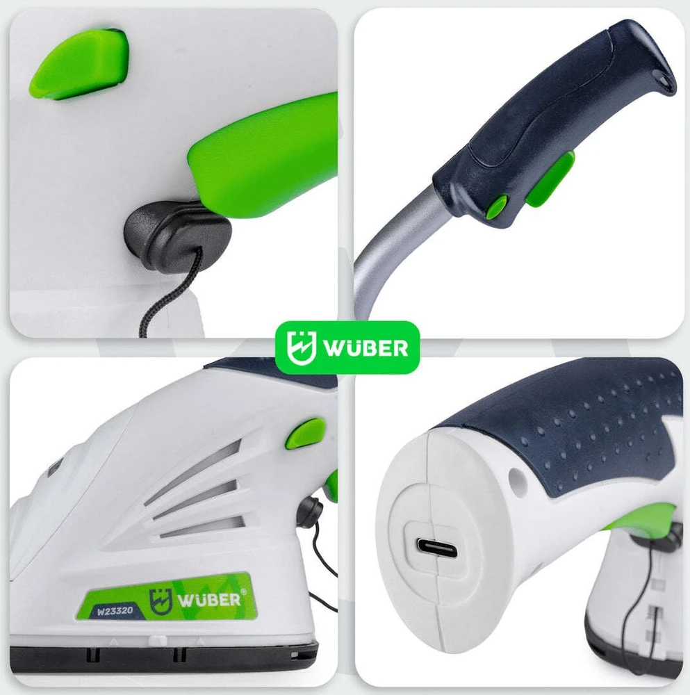 Cordless 2-in-1 hedge and grass trimmer 7.2 V, cutting width 120 mm, USB-C W23320 WUBER