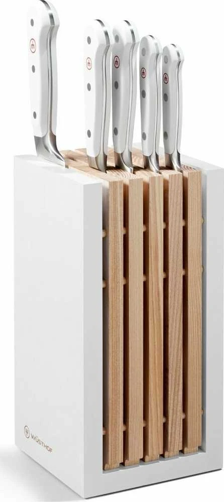 Wusthof Peilio blokas su 5 peiliais, Classic Baltas