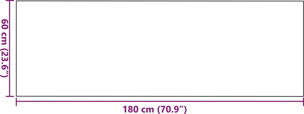 Durų kilimėlis Ruda ir juoda 60 x 180 cm 100% poliamidas