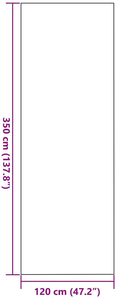 Durų kilimėlis Antracito ir juoda 120 x 350 cm 100% poliamidas