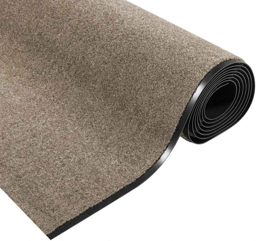 Durų kilimėlis Bežinė ir juoda 120 x 350 cm 100% poliamidas
