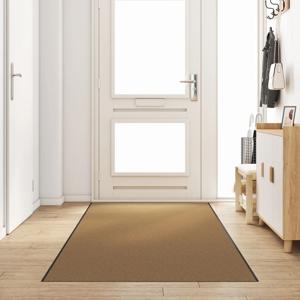 Durų kilimėlis Kremas ir juoda 120 x 400 cm Poliamidas ir PVC