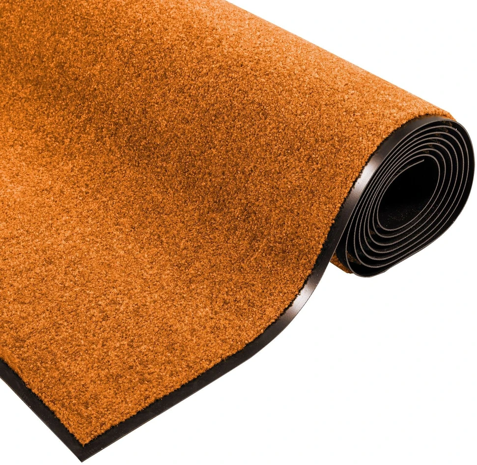 Durų kilimėlis Oranžinis ir Juodas 120 x 250 cm 100% poliamidas