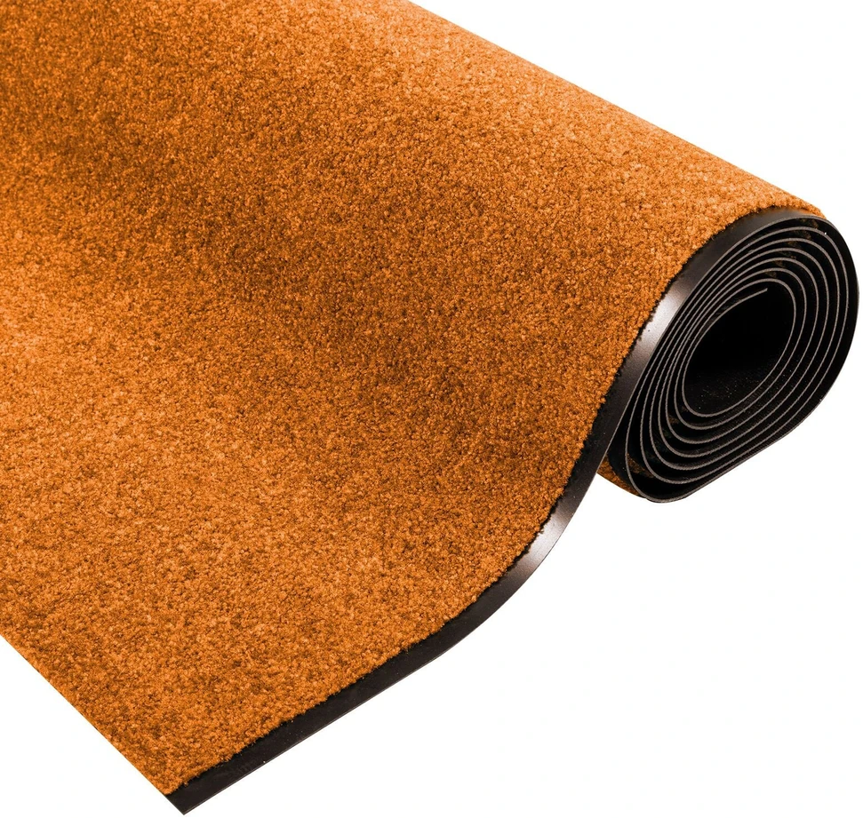 Durų kilimėlis Oranžinis ir Juodas 120 x 400 cm 100% poliamidas