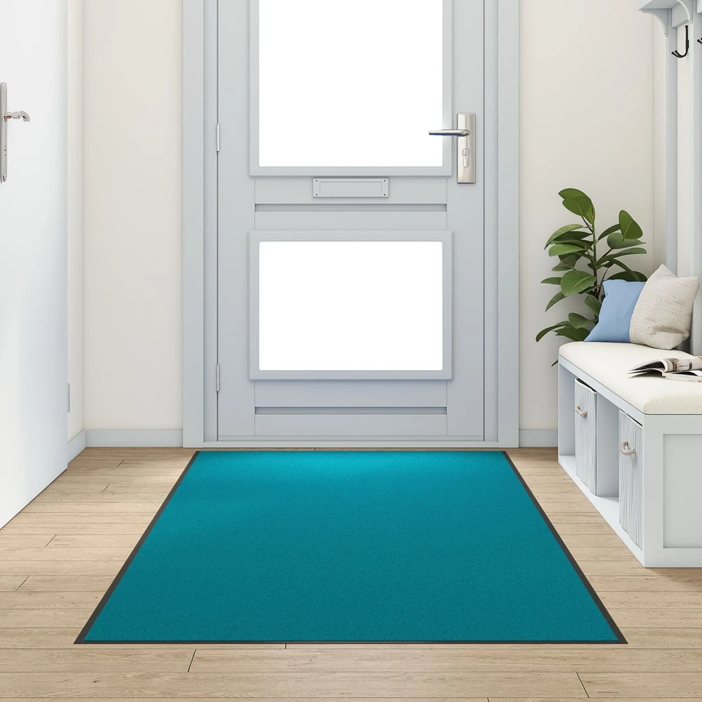Durų kilimėlis Cianas ir Juodas 120 x 300 cm 100% poliamidas