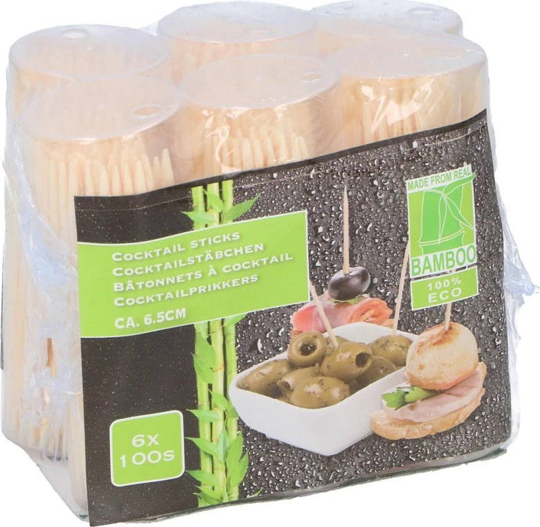 Other Brand Toothpicks 6x100 pcs. natural bamboo