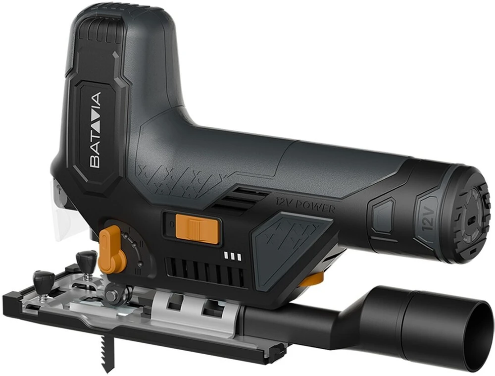 Akumuliatorinis siaurapjūklis Batavia 12V – „Fixxpack 2.0“ rinkinys (su 2.0 Ah Baterija Ir USB-C įkrovimo laidu)