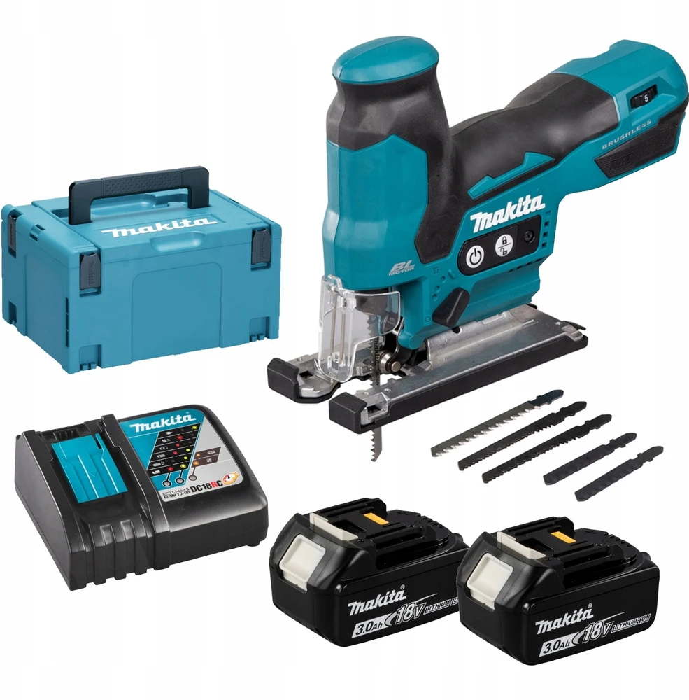 akumuliatoriaus įkroviklis 18V Makita [DJV185RFJ] 2x3,0Ah, Li-Ion, LXT