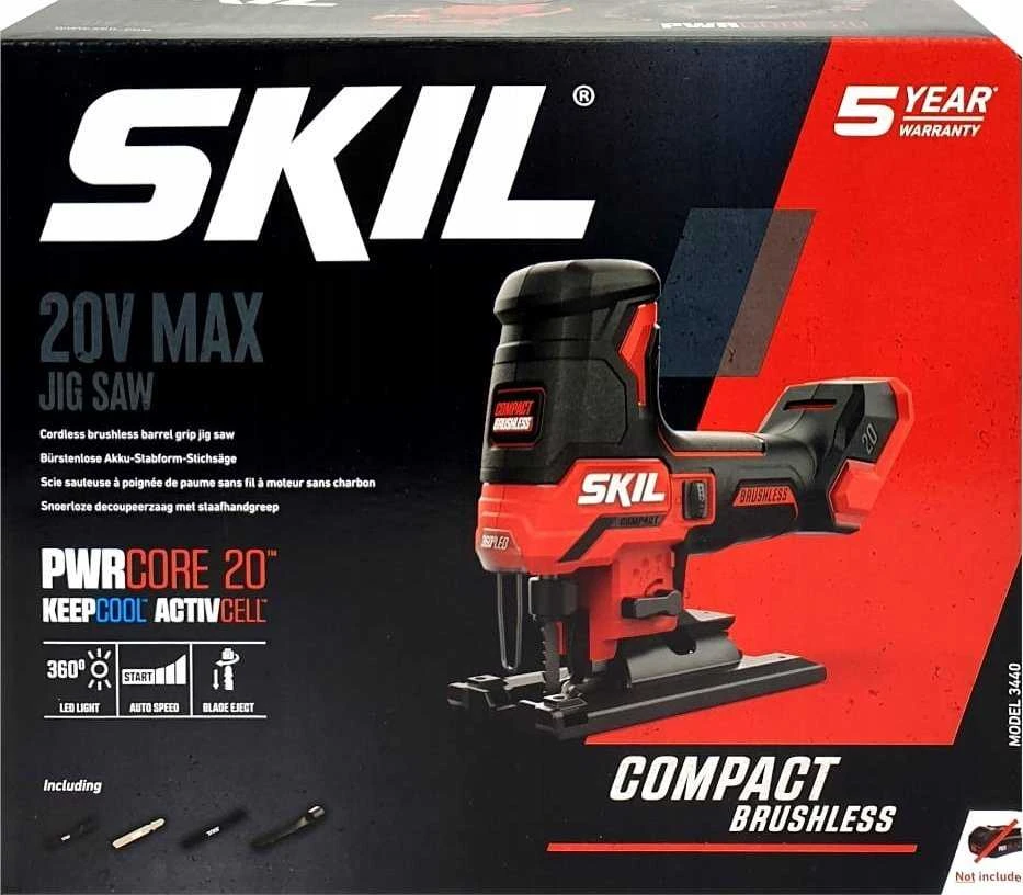 Sourcing Akumuliatorinis siaurapjūklis Skil 3440CA; 20 V (be akumuliatoriaus ir pakrovėjo)