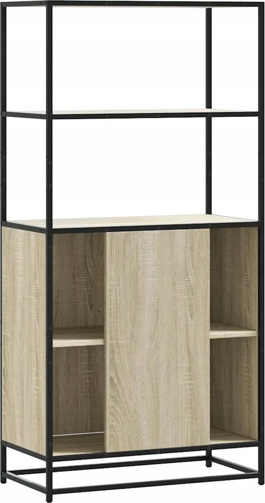 aukšta lenta Sonoma ąžuolas 68x35x139 cm Mediena ir metalas