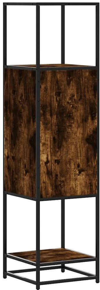 Highboard Rūkytas ąžuolas 35,5x35x139 cm Mediena ir metalas