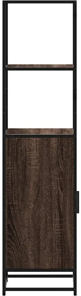 Highboard Rudas ąžuolas 35,5x35x139 cm Mediena ir metalas