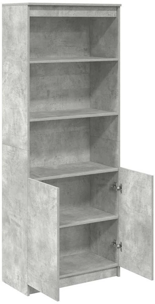 Komoda, betono pilkos spalvos, 70x35x180cm, apdirbta mediena