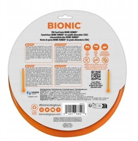 X-Bionic Bionic Toss-N-Tug Ringo kramtymui šuniui 22.7cm