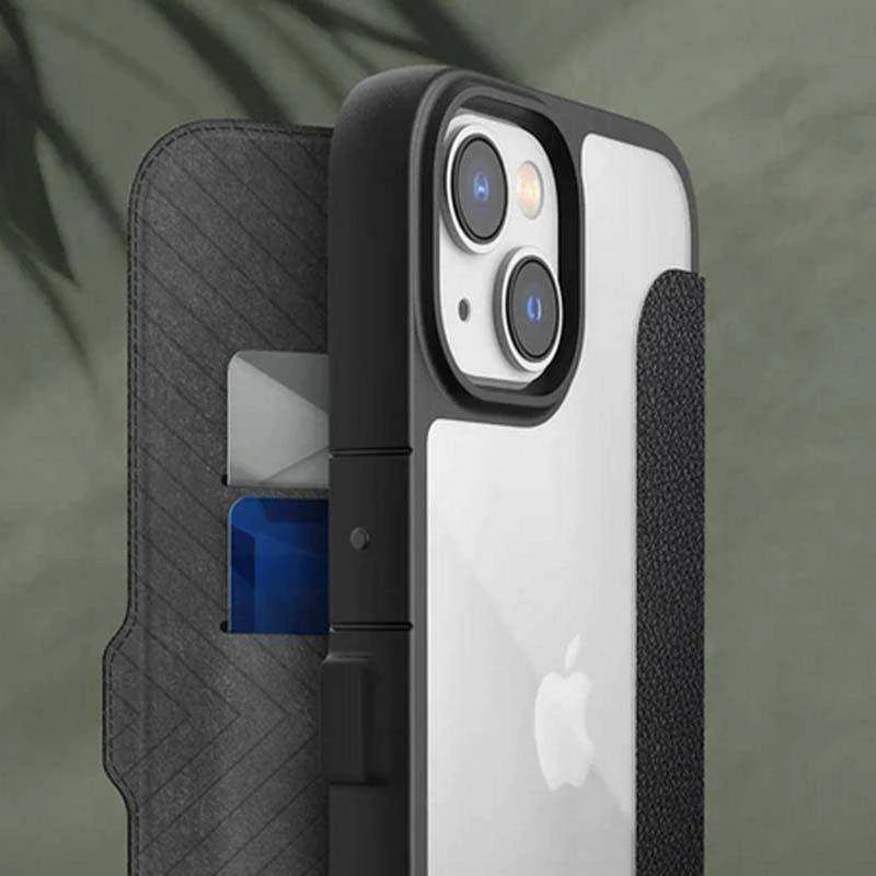 Raptic X-Doria Urban Apple iPhone 14 Plus flip dėklas telefonui juodos spalvos