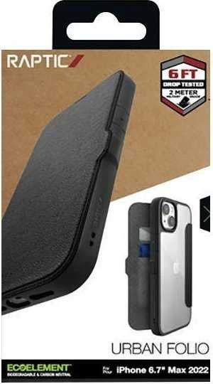 Raptic X-Doria Urban Apple iPhone 14 Plus flip dėklas telefonui juodos spalvos