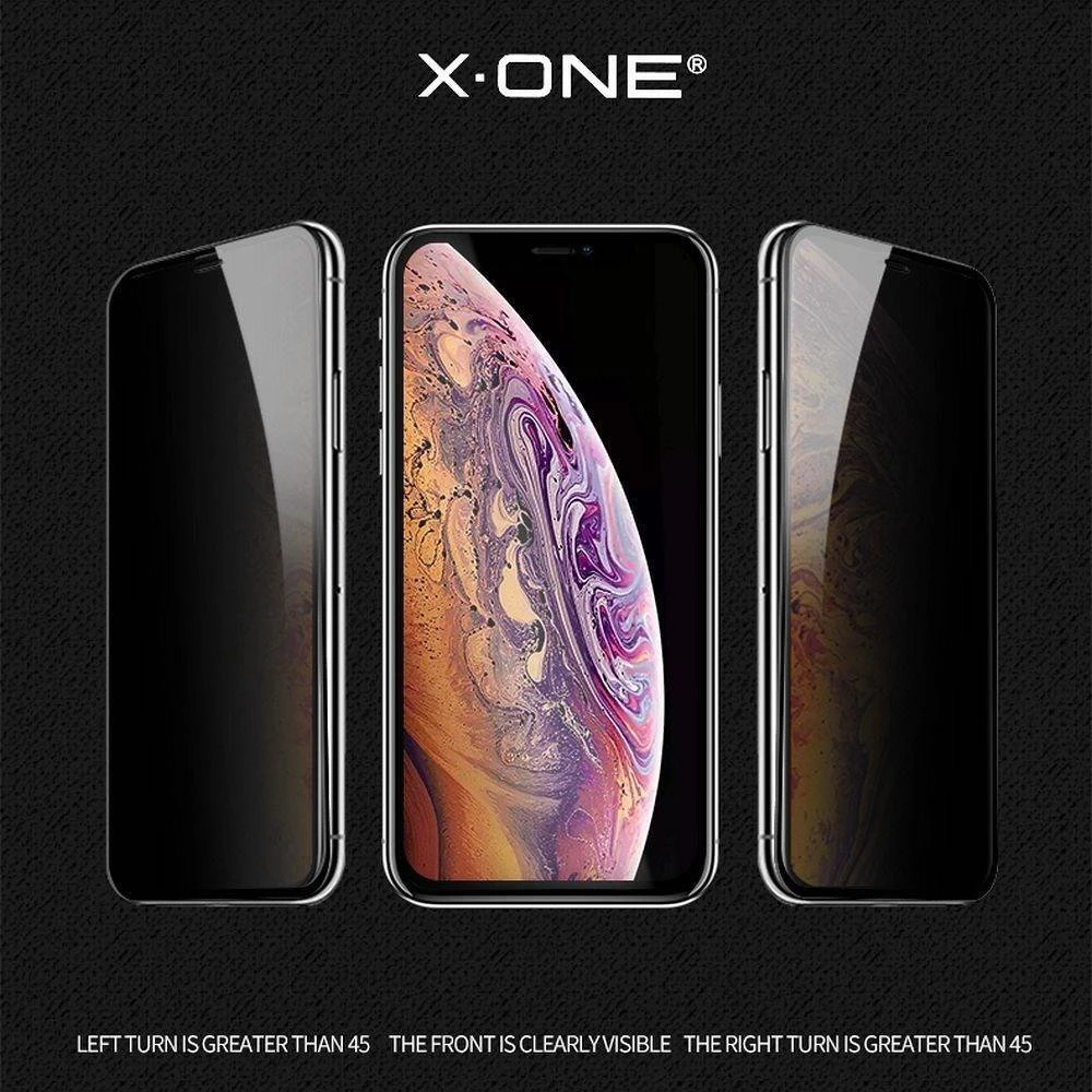 X-ONE pilnas dangtis, ypač stiprus privatumas – skirtas iPhone 14 Pro (visi klijai) grūdintas stiklas 9H
