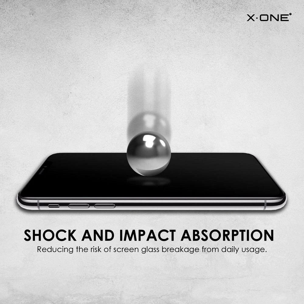 X-ONE Full Cover Extra Strong Matte – skirtas iPhone 15 Pro grūdintam stiklui 9H