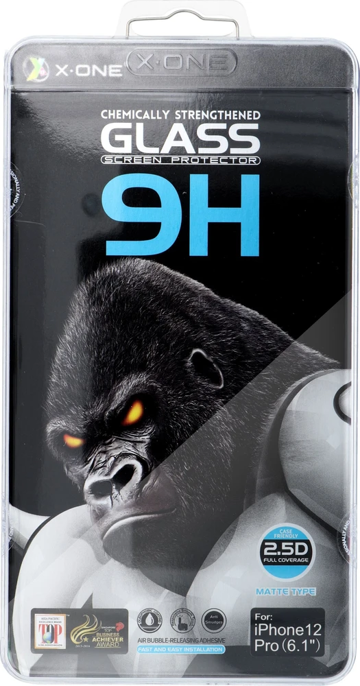 X-ONE Full Cover Extra Strong Matte – skirtas iPhone 15 Pro grūdintam stiklui 9H