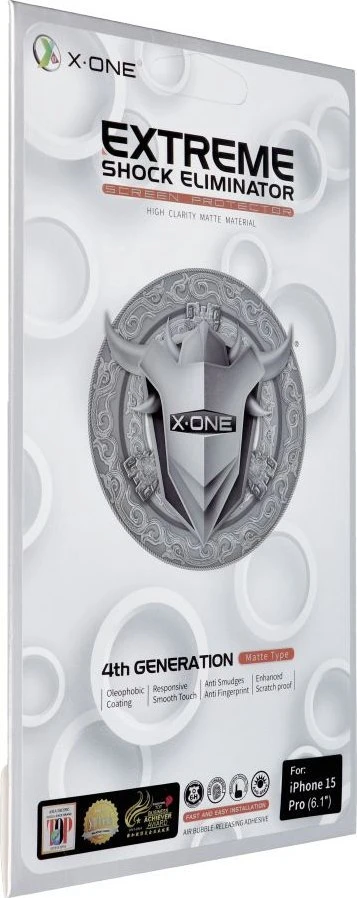 X-ONE Extreme Shock Eliminator 4 gen. (Matte serija) – skirta iPhone 15 Pro