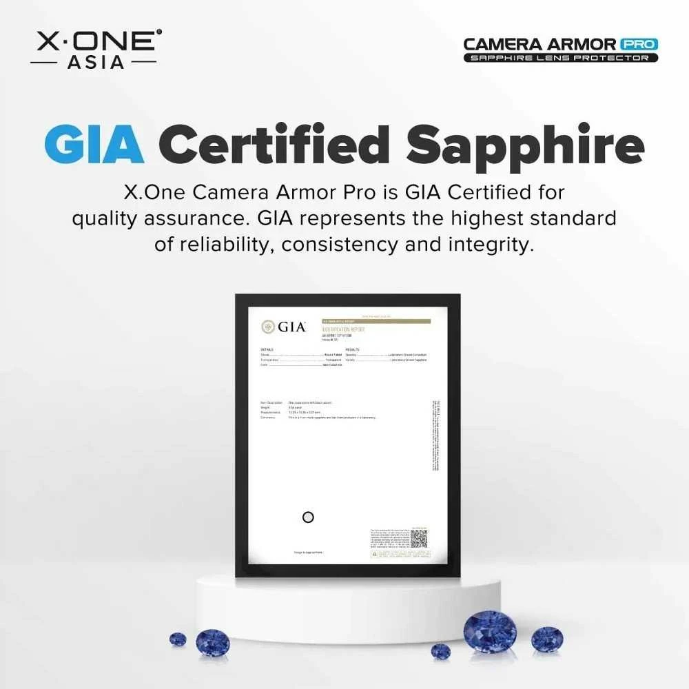 X-ONE Sapphire Camera Armor Pro - for iPhone 16e / 17e - sidabrinis