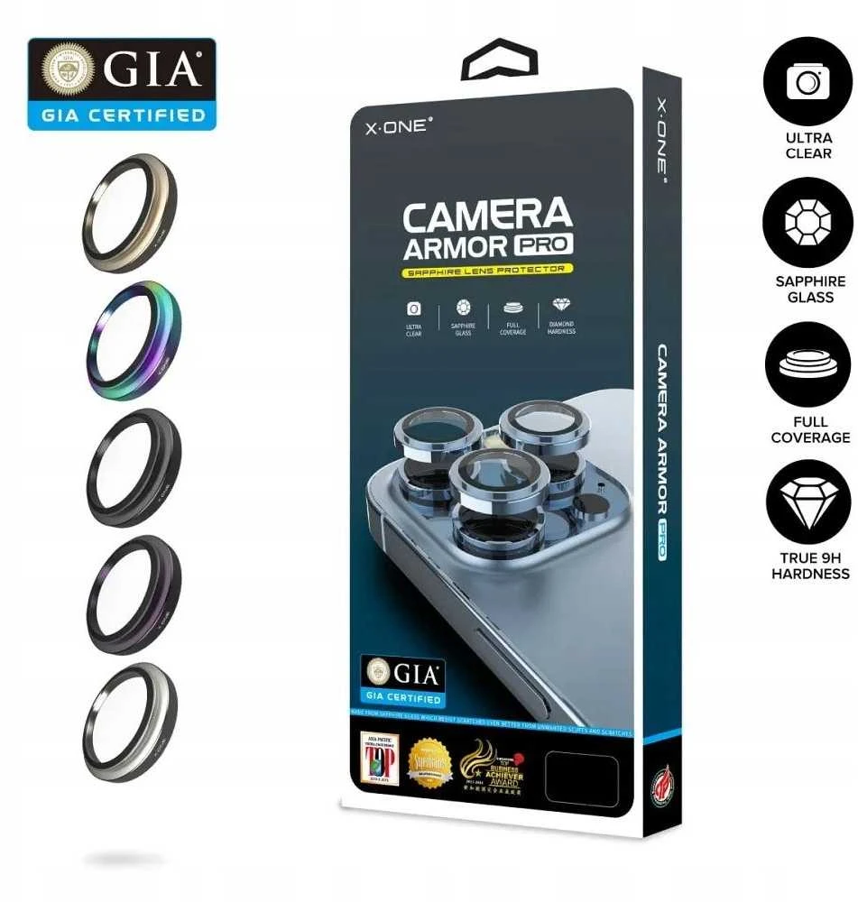 X-ONE Sapphire Camera Armor Pro - for iPhone 16e / 17e - sidabrinis