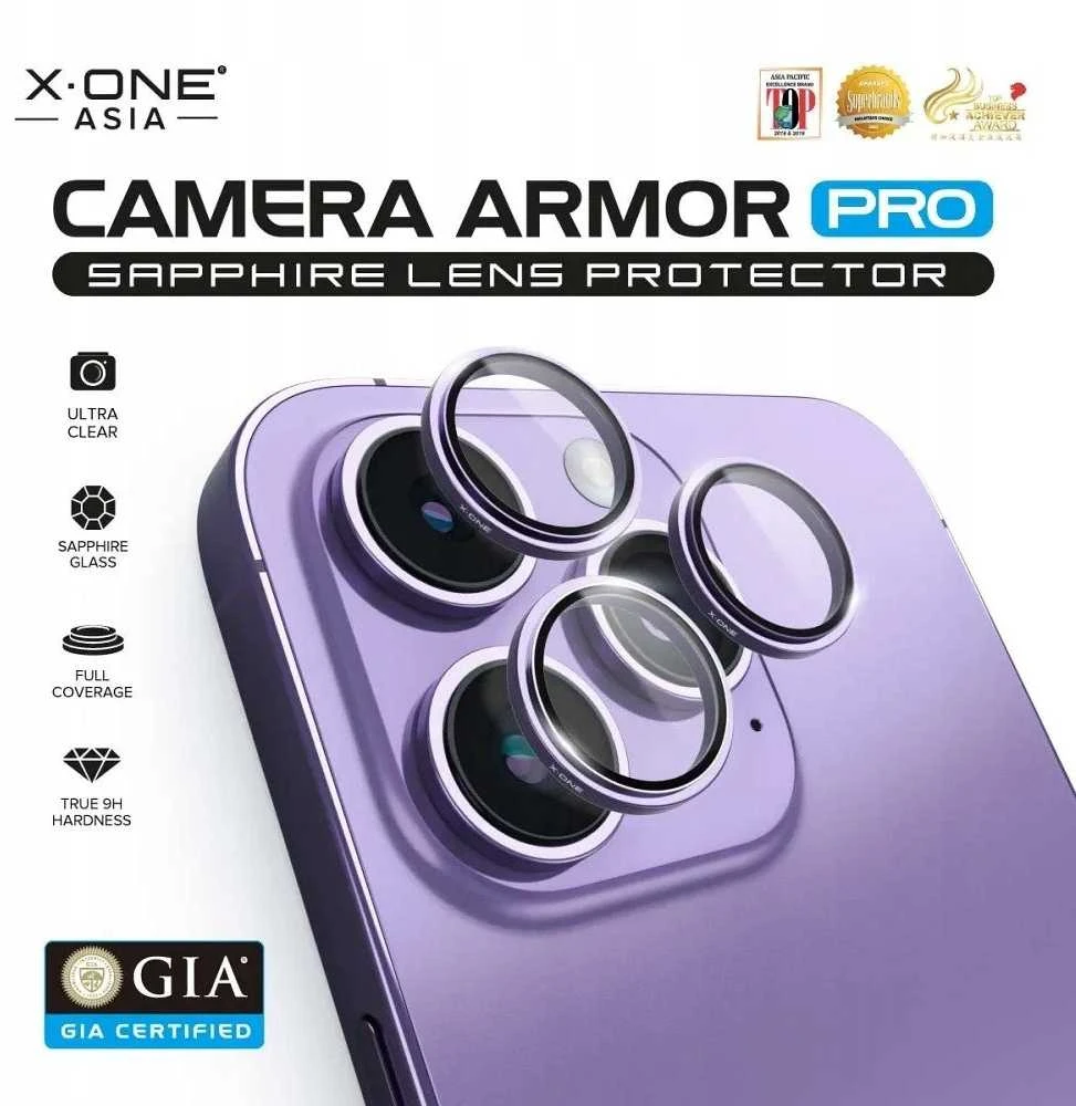 X-ONE Sapphire Camera Armor Pro - for iPhone 16e / 17e - sidabrinis