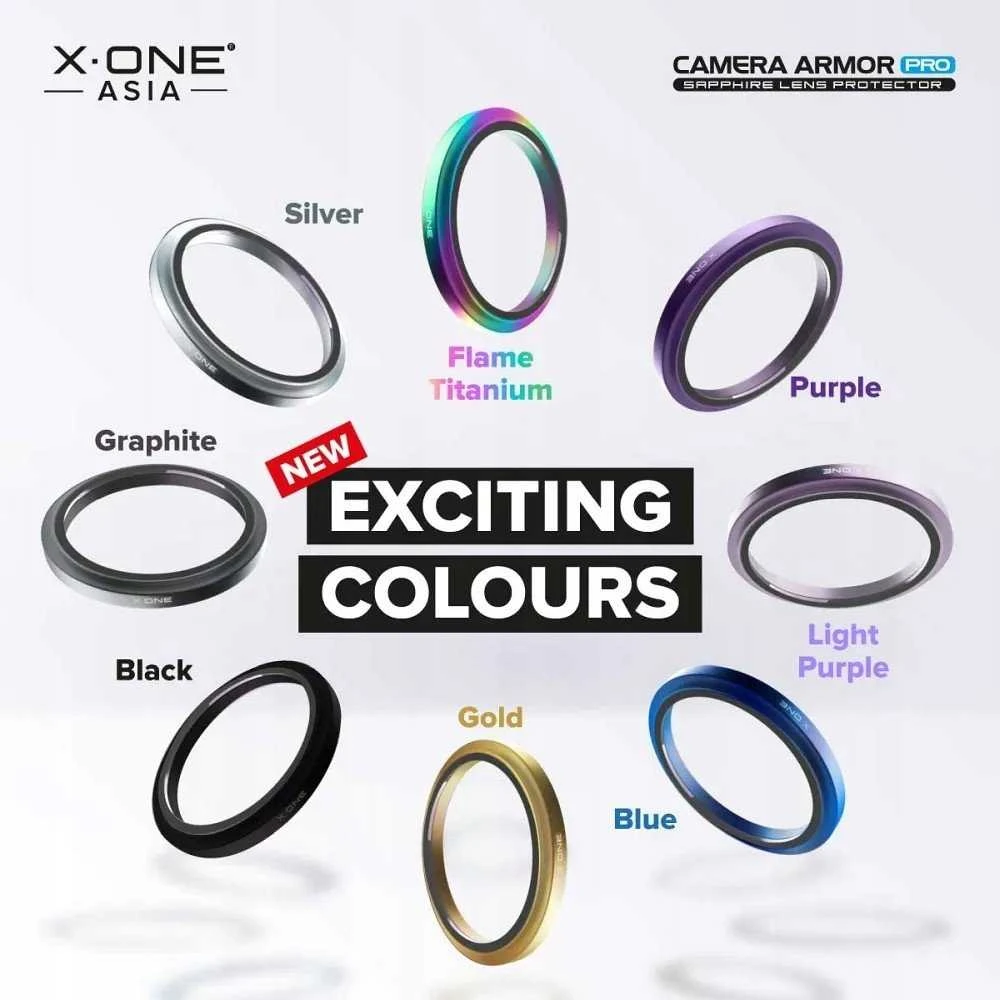 X-ONE Sapphire Camera Armor Pro - for iPhone 16e / 17e - sidabrinis