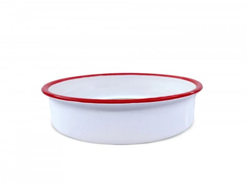 Apvali emaliuota kepimo forma Oliver Voltz 5V1222KR40, 40×6,0 cm, balta