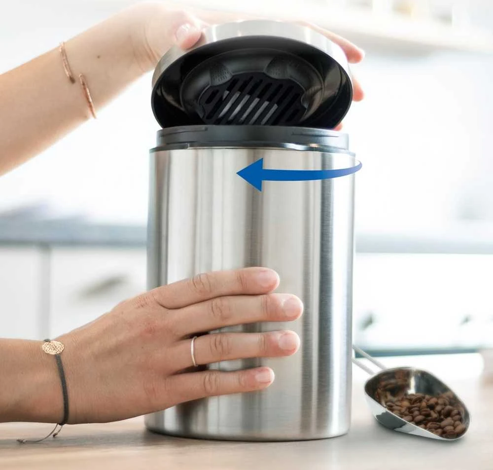 Xavax POJEMNIK ZE STALI NIERDZEWNEJ DO KAWY O POJEMNOŚCI 1 KG Z MIARKĄ