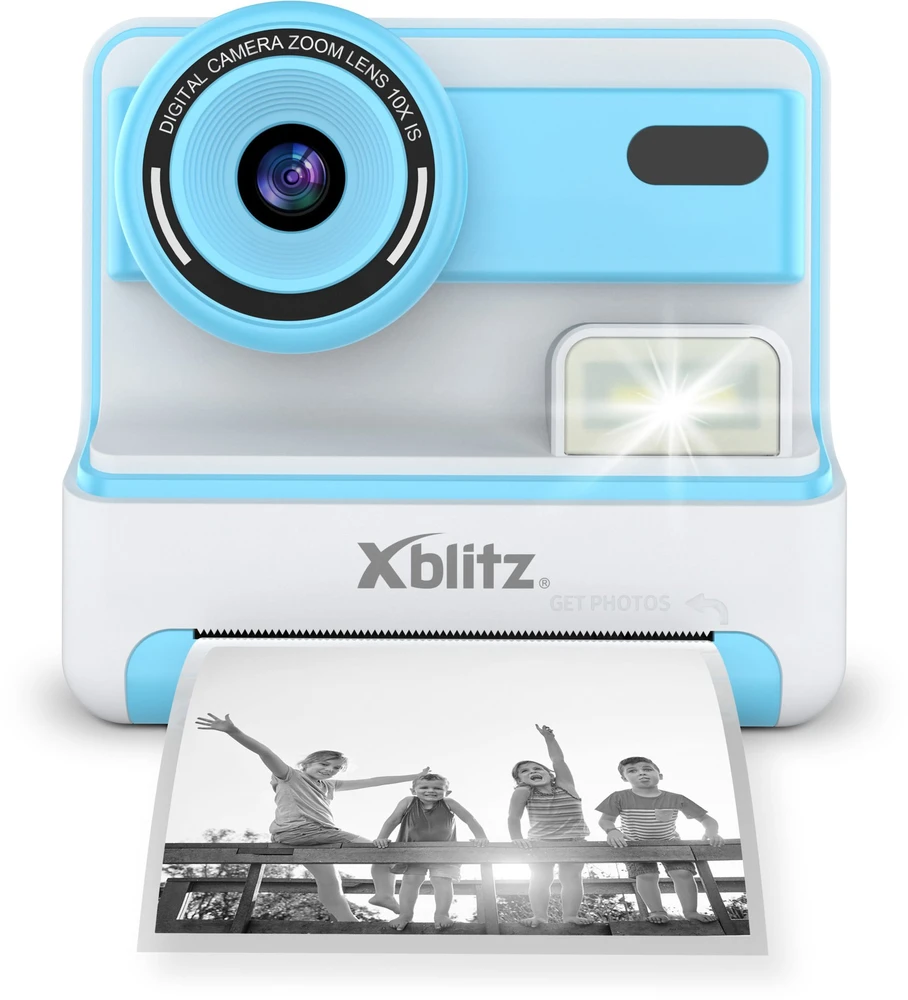 „Xblitz FLASH Mėlynas“ momentinis fotoaparatas su terminiu spausdintuvu vaikams
