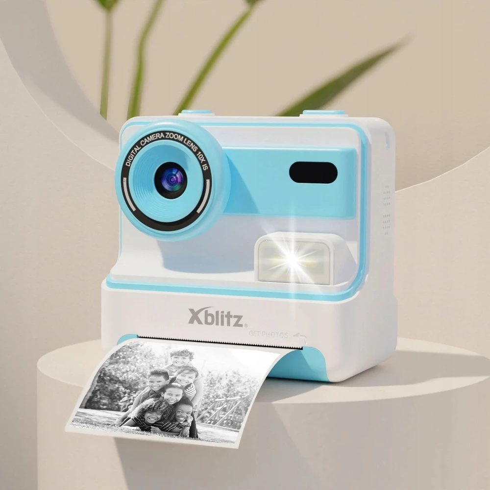 „Xblitz FLASH Mėlynas“ momentinis fotoaparatas su terminiu spausdintuvu vaikams