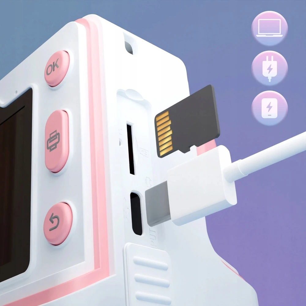 Xblitz FLASH Rožinis INSTANT CAMERA WITH THERMAL PRINTER FOR CHILDREN
