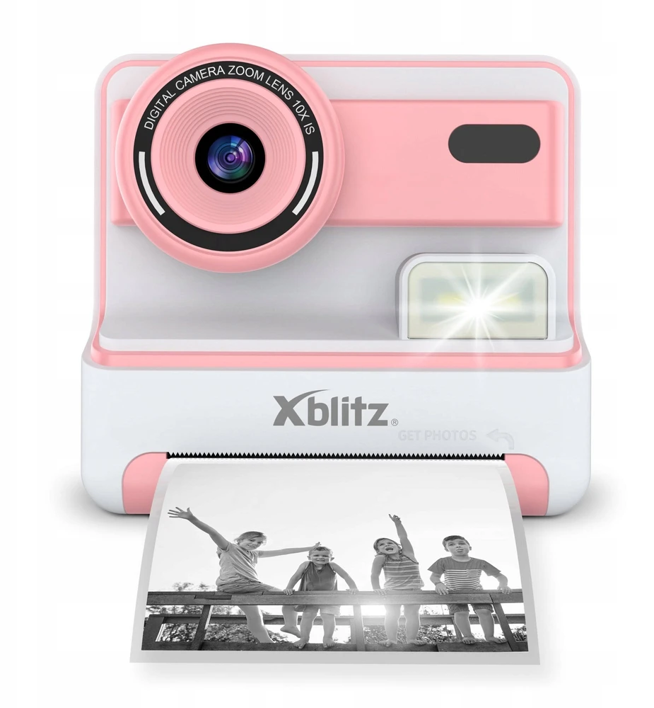 Xblitz FLASH Rožinis INSTANT CAMERA WITH THERMAL PRINTER FOR CHILDREN
