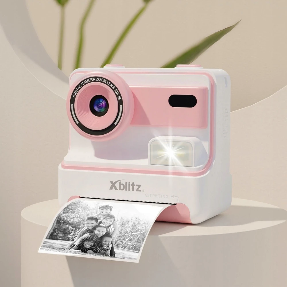 Xblitz FLASH Rožinis INSTANT CAMERA WITH THERMAL PRINTER FOR CHILDREN
