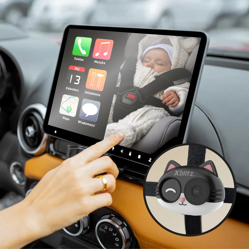 „Xblitz Coco“ automobilio auklė su belaidžiu „CarPlay“ adapteriu