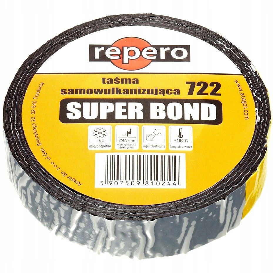 XBS REPERO 722E SUPER BOND SAVĘS VULKANIZUOJANTI JUOSTĖ 25MM X 3M