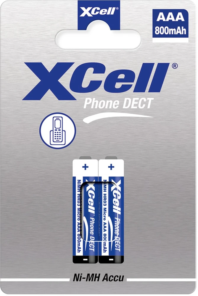 XCell DECT telefono akumuliatorius X800 Micro AAA 800mAh 2 vnt.