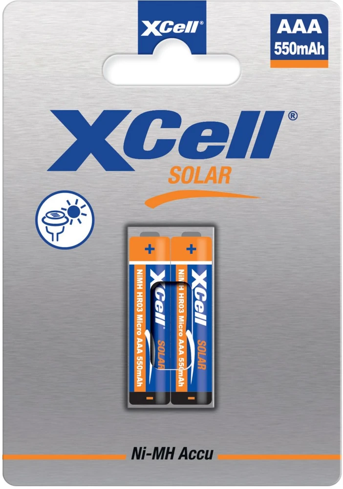 XCell Akumuliatorius Solar X550AAA Ni-MH Micro AAA 1,2V 550mAh 2St.