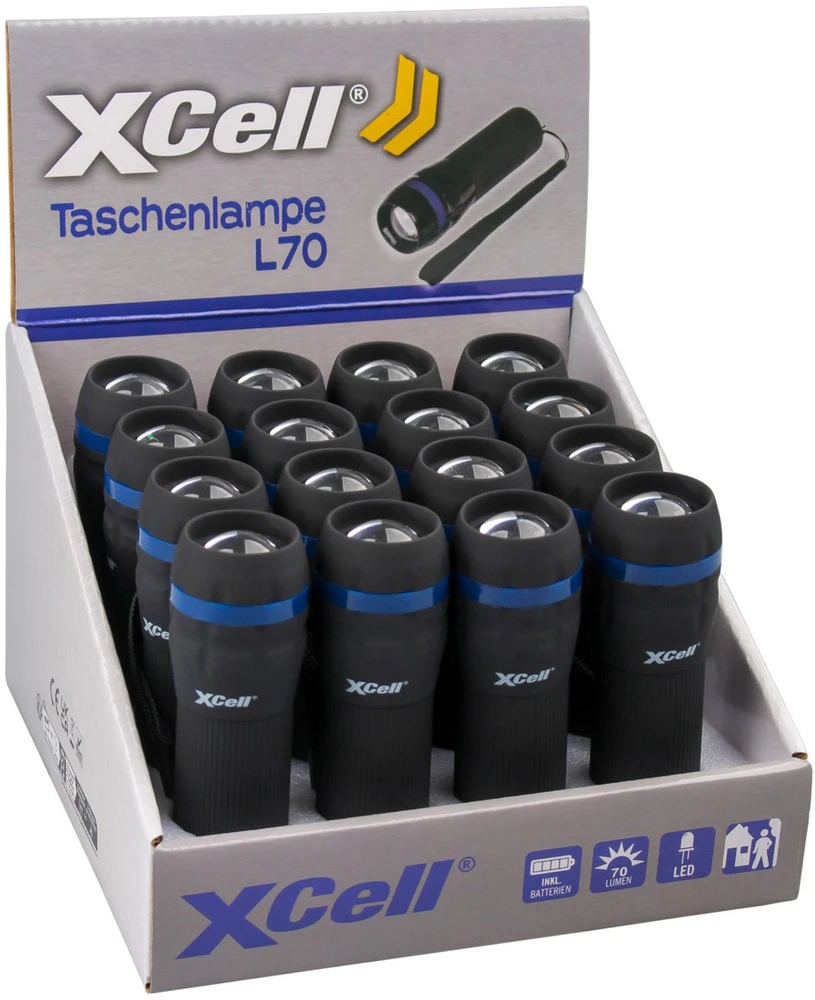 Žibintuvėlis XCell XCell L70 Juodas Žibintuvėlis ręczna LED