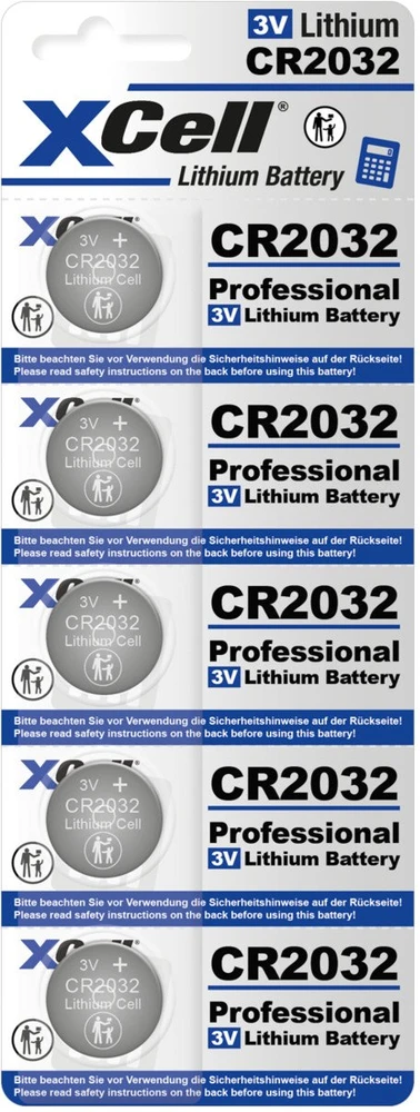 XCell sagos formos baterijos CR2032 3V 220mAh 5 vnt.