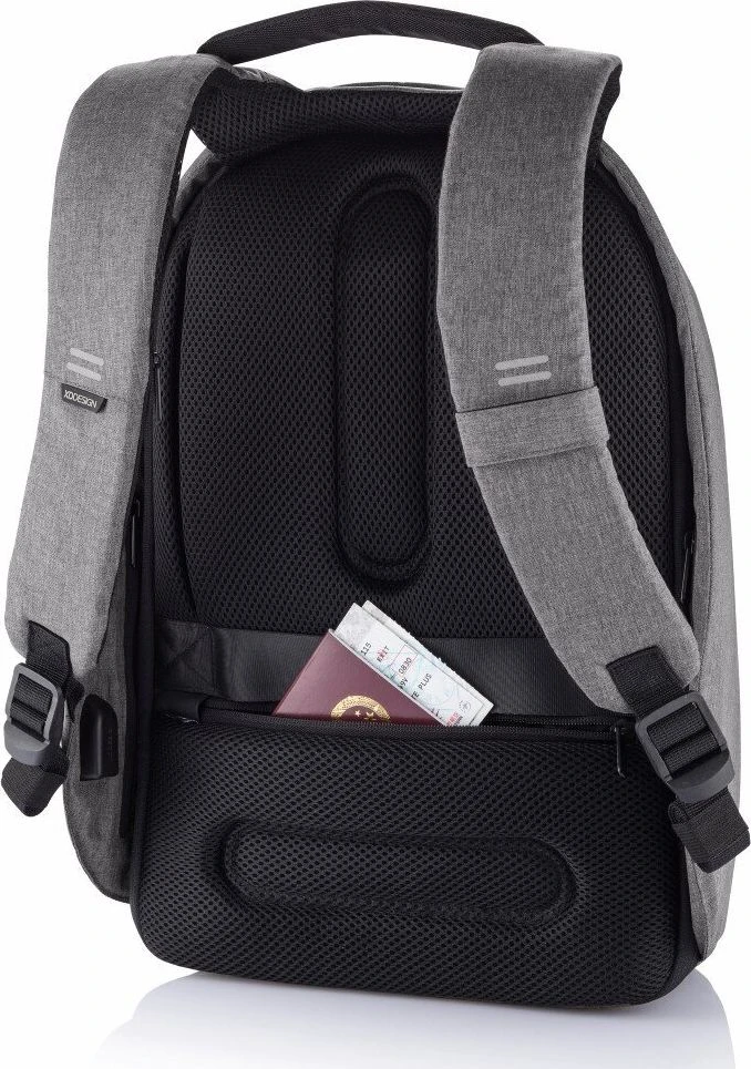 Kuprinė su apsauga nuo vagių XD Design Bobby Hero XL, Juodos/Pilkos spalvos