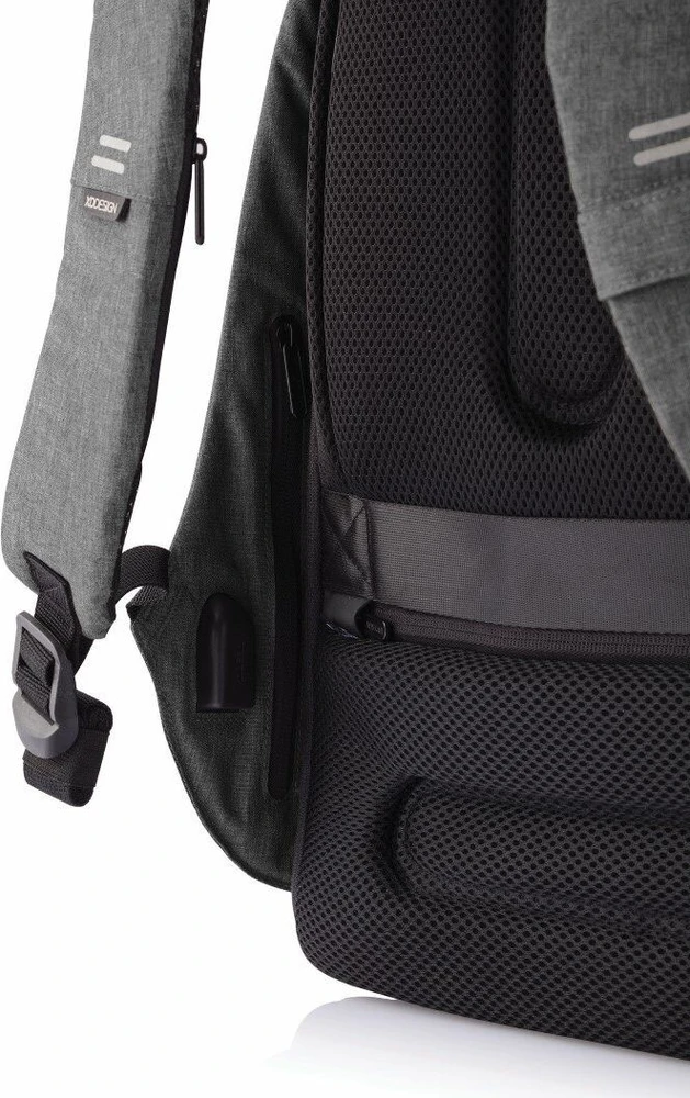 Kuprinė su apsauga nuo vagių XD Design Bobby Hero XL, Juodos/Pilkos spalvos