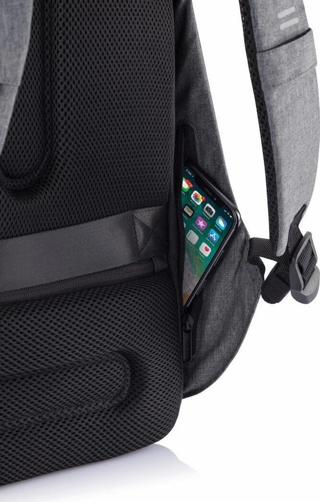 Kuprinė su apsauga nuo vagių XD Design Bobby Hero XL, Juodos/Pilkos spalvos