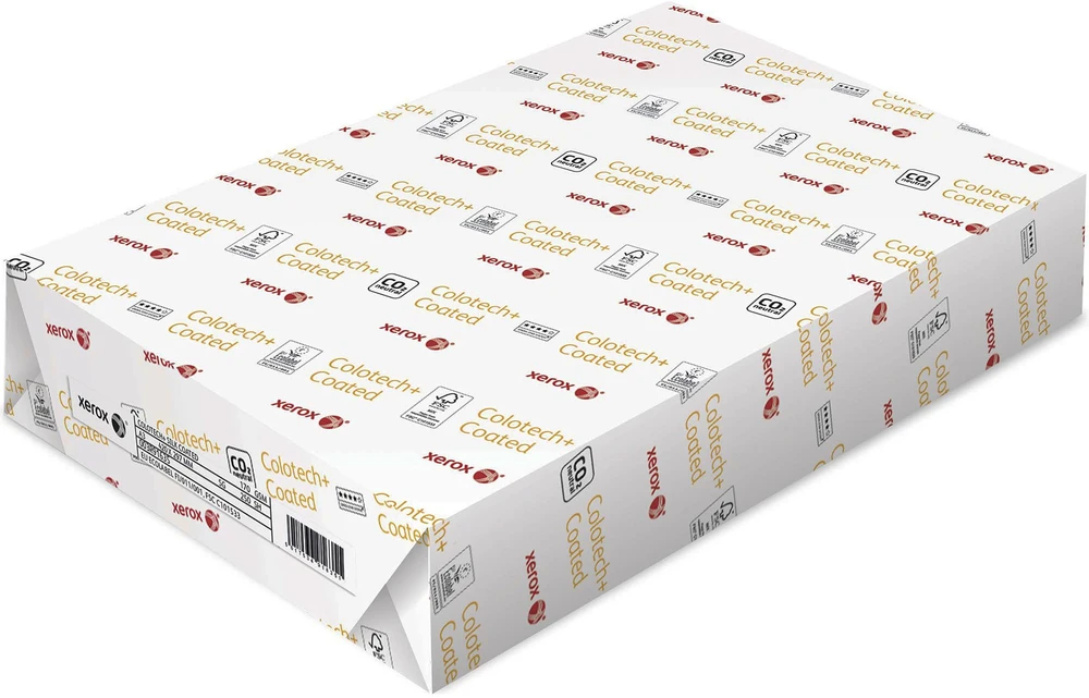 Xerox Colotech+ Silk, pusiau matinis dvipusis dengtas, baltas, be medienos ECF 170 g/m2, 420 mm x 297 mm, A3, platus (583795)