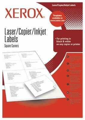 Xerox Etiketės 21,2 x 38,1 mm A4 100 lapų, Balta, A4, 6500 lapų, 38,1 mm, 21,2 mm, 65 vnt.