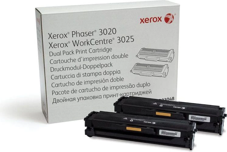 Xerox Phaser 3020 / WorkCentre 3025 (106R03048) Dual Pack Lazerinė kasetė, Juoda