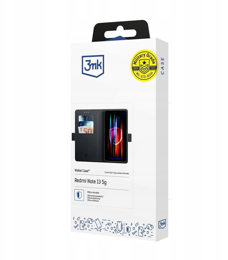 3mk piniginės dėklas, skirtas „Xiaomi 15T 5G“ - Juodas