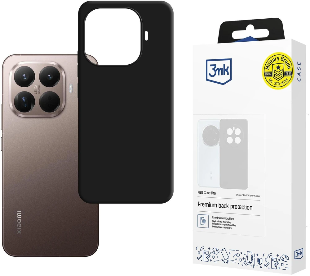 Dėklas 3mk Matt Case Pro for Xiaomi 15T Pro 5G - Juodas